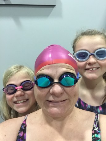 Swimming Photo with Lois and Rachel